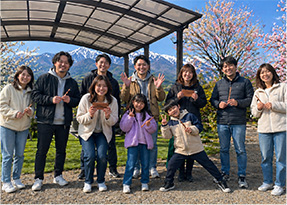 庭で過ごす自由時間
